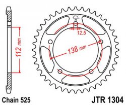 Звезда задняя JT Sprockets JTR 1304.42